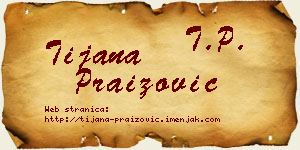 Tijana Praizović vizit kartica